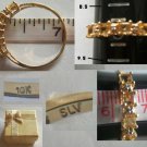 10K Yellow Gold / Citrine & Diamond Band Ring Size 9
