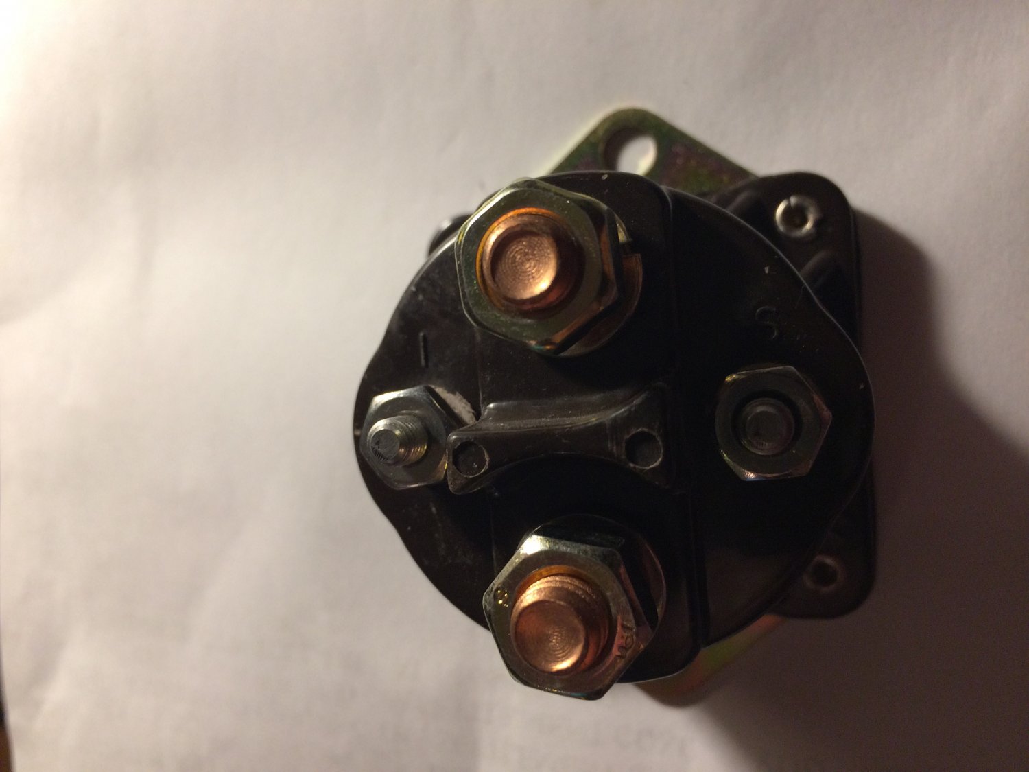 12 V 4 post insulated solenoid with flat bracket