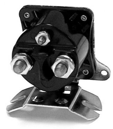 Solenoid 3 Post Grounded Intermittent  Duty 150 Amp Curved Base