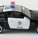 Black and White Ford Mustang GT Police Car with Pullback Action