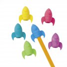 Rocket Ship Pencil Topper Erasers (12 Per Order)