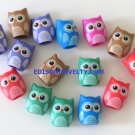 Rubber Owl Pencil Toppers (15)