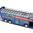 Blue Diecast New York City Sightseeing Bus with Pullback Action
