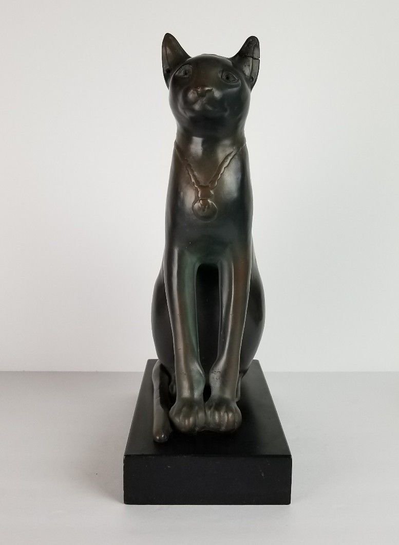 large egyptian cat statue