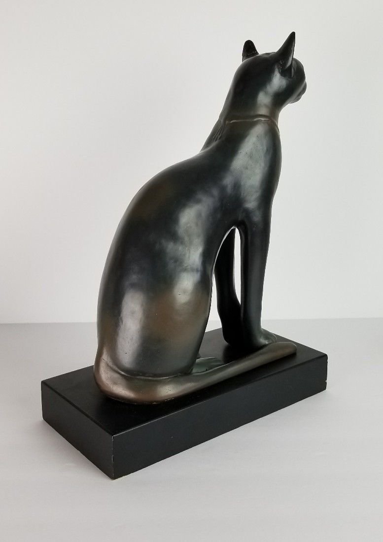 large egyptian cat statue
