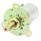 DC 12V 15RPM 10mm Dia Shaft 3 Pole Connector Cylinder Shape GearBox Motor 38ZY13