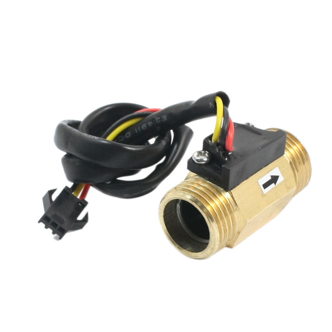 G1/2 Male Thread Brass Hall Effect Water Flow Sensor Flowmeter 1-30L/min