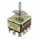 10A/380VAC 15A/250VAC 3 Position 4PDT ON-OFF-ON 12 Pin Toggle Switch TEN403