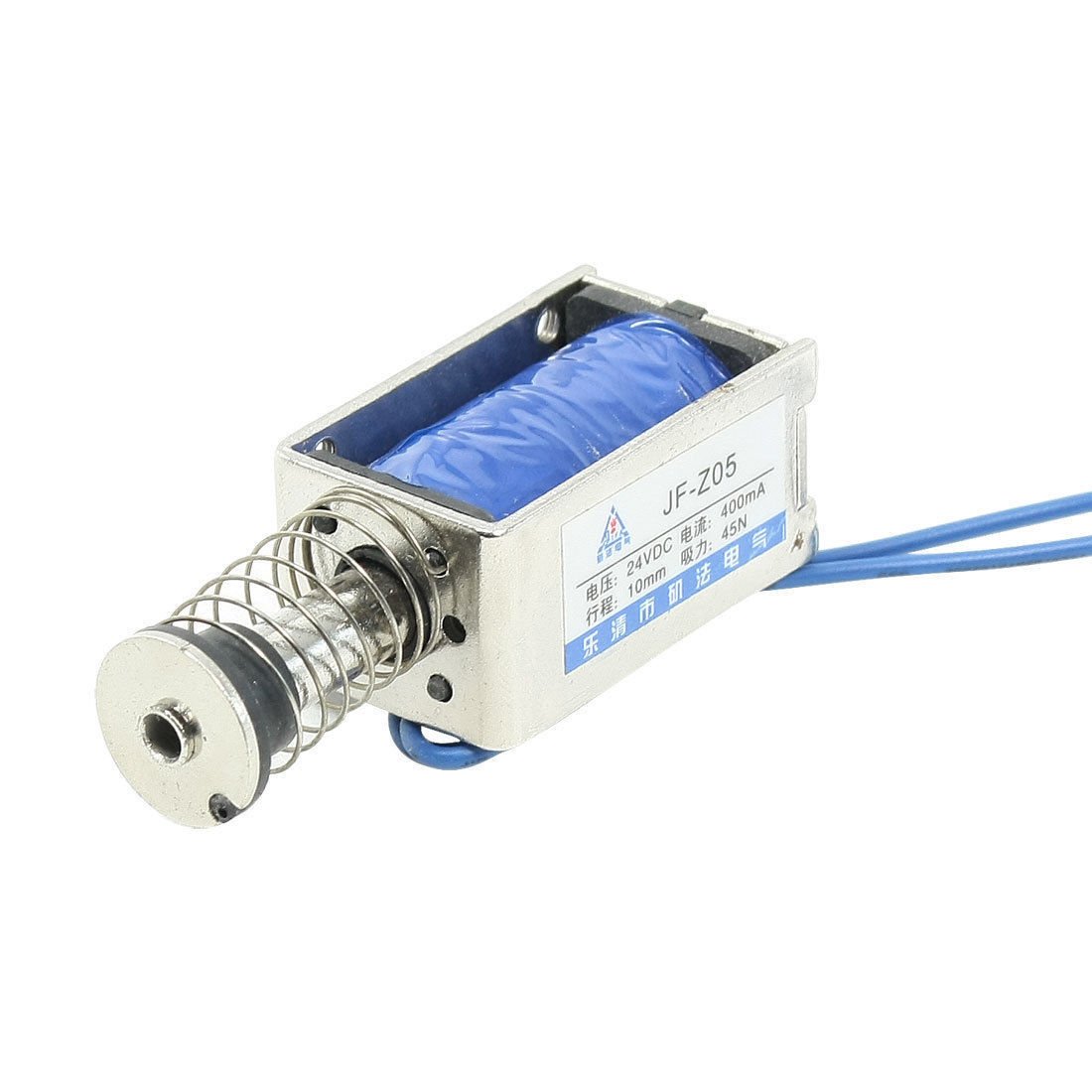 DC 24V 10mm 4.5Kg 9.9lb Push Pull Type Open Frame Solenoid Electromagnet JF-Z05