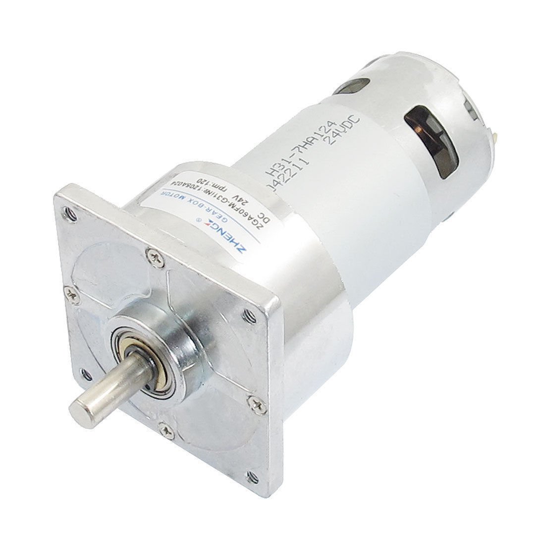 DC 24V 120RPM 8mm Shaft Dia Permanent Magnetic  Geared Motor ZGA60FM-G
