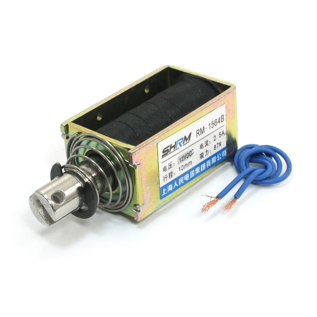 DC 12V 2.5A 87N/10mm Pull Push Type Two Wired Solenoid Electromagnet RM ...