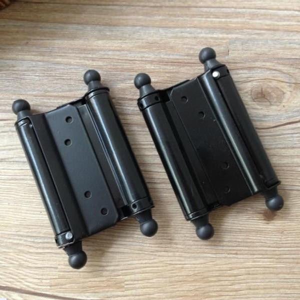A Pair 3" 4" 5" Retro Door Adjustable Tension Double Action Spring Hinges