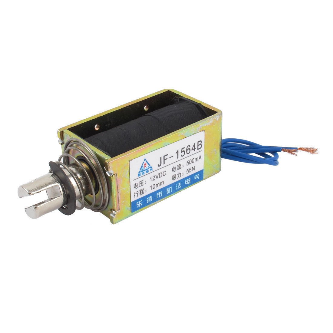 JF-1564B DC 12V 500mA 55N Push Type Open Frame Actuator Solenoid Electromagnet