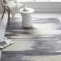 New 8x10 Gray Faded Ikat Contemporary Style Handmade Woolen Rug & Carpets