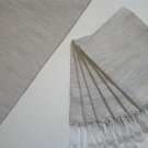 Vegan handwoven table runner + placemats (multipack of 6 units)