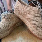 Moroccan natural hand braided raffia Sneaker