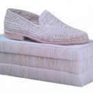 Moroccan natural hand braided raffia Loafer