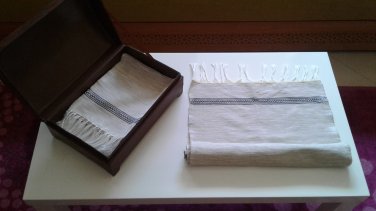 Vegan handwoven table runner + placemats (multipack of 6 units)