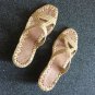 Moroccan hand braided wedges mules made of raffia