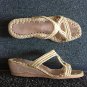 Moroccan hand braided wedges mules made of raffia