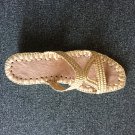 Moroccan hand braided wedges mules made of raffia