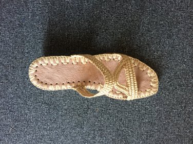Moroccan hand braided wedges mules made of raffia