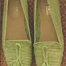 Moroccan natural hand braided raffia Moccasin