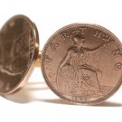 Birthday 1921 Farthing Coin Cufflinks - 1921  birthday coin cufflinks