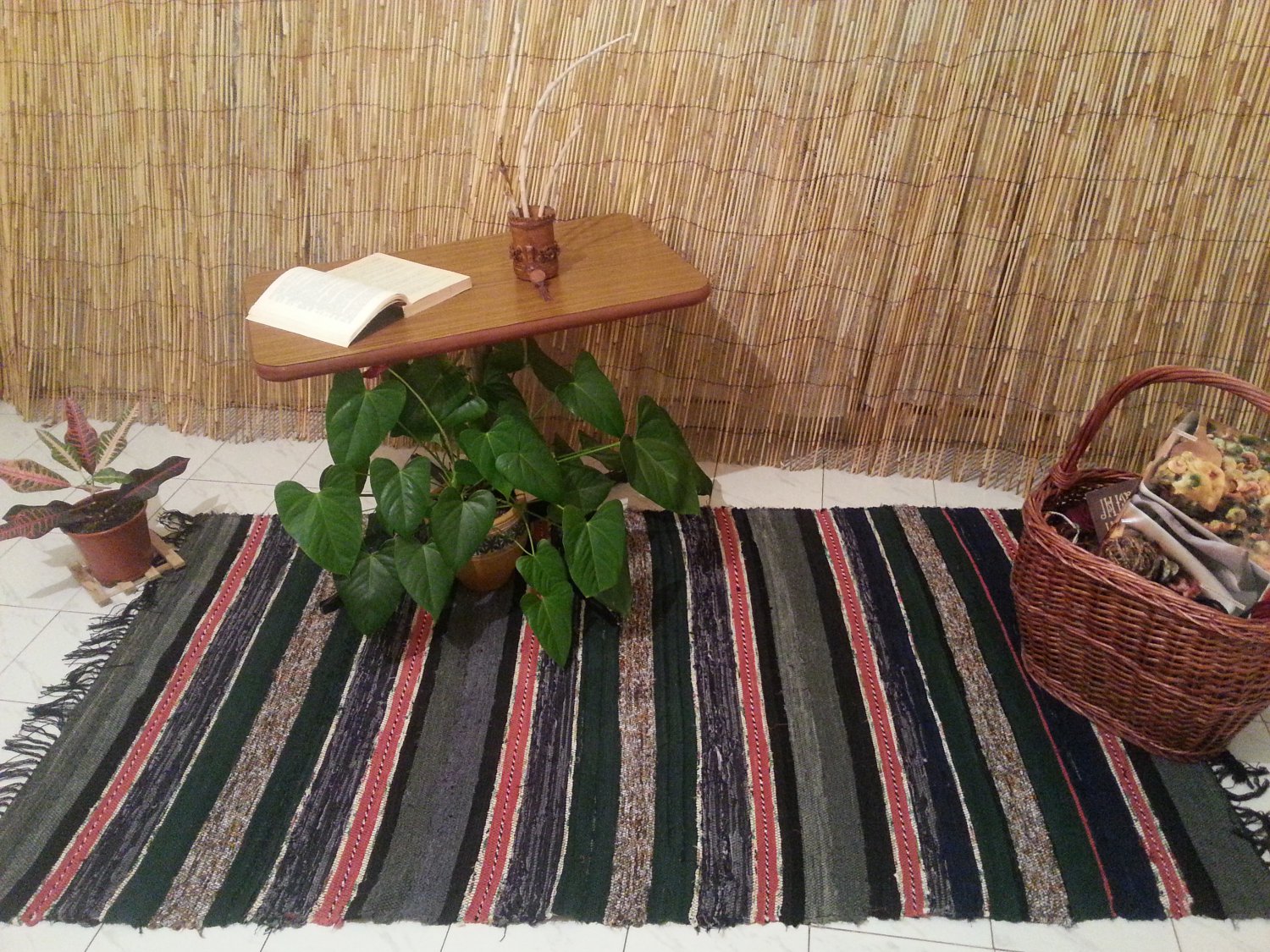Multicolor Hand-woven Rag Rug- Striped Runner Rug-Turkish Kilim-Boucherouite Rug-Cotton Rug