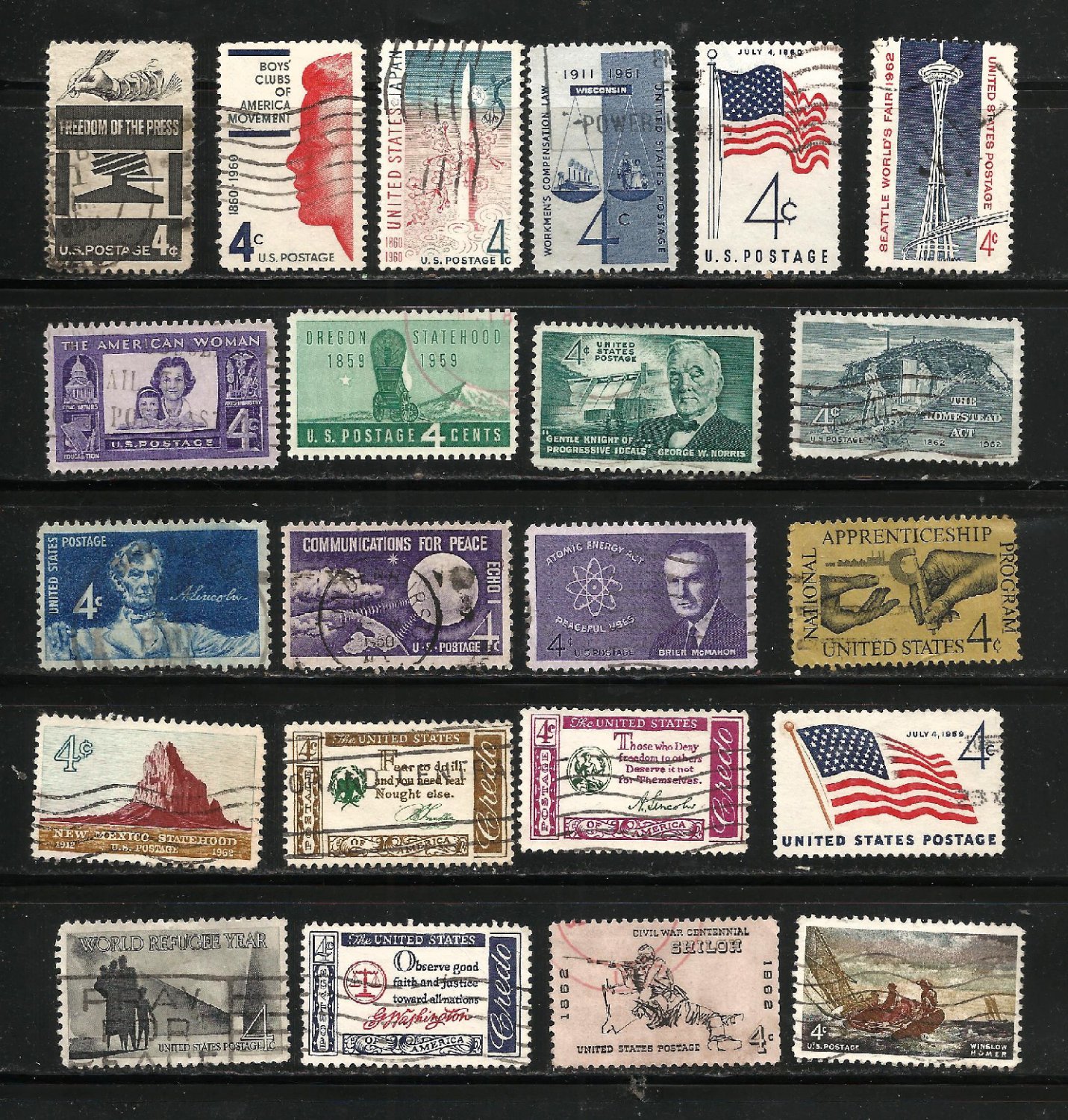 US 22 4 cent COMEMMORATIVES