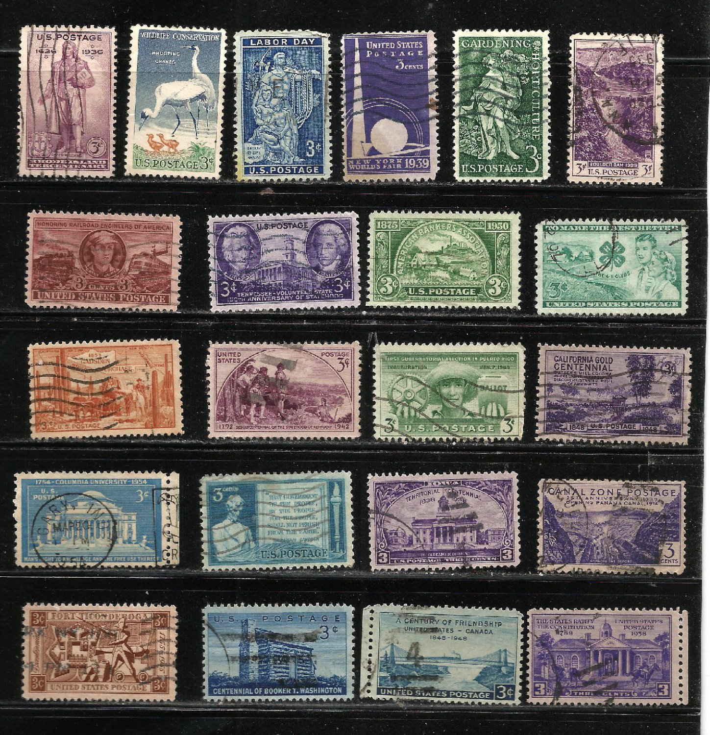 US 42 3 CENT COMEMMORATIVES