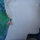 Beautiful Pink Pearl Beaded Earrings #151E