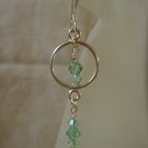 Green Swarovski Crystals Earrings Gorgeous #285E