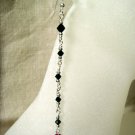 Black and Red Swarovski Crystals Earrings #510E