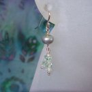Green Beaded Earrings #231E