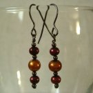 Pearl Earrings in Earth Tones #164E