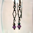 Patina Sterling Silver and Swarovski Crystals Earrings #163E