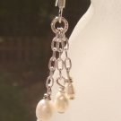 White Pearl Earrings Great for a Wedding #703E