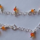 Fire Opal Swarovski Crystals Bracelet #323B
