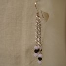 Alabaster Pink & Black Swarovski Crystal Earrings #167E