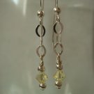 Pale Yellow Swarovski Crystals Earrings #446E