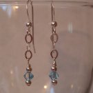 Blue Swarovski Crystals Earrings #445E