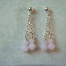 Alabaster Pink Swarovski Crystals Earrings #436E
