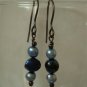 Light and Dark Blue Pearl Earrings #222E