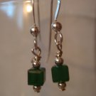 Dark Green Swarovski Crystal Earrings #533E