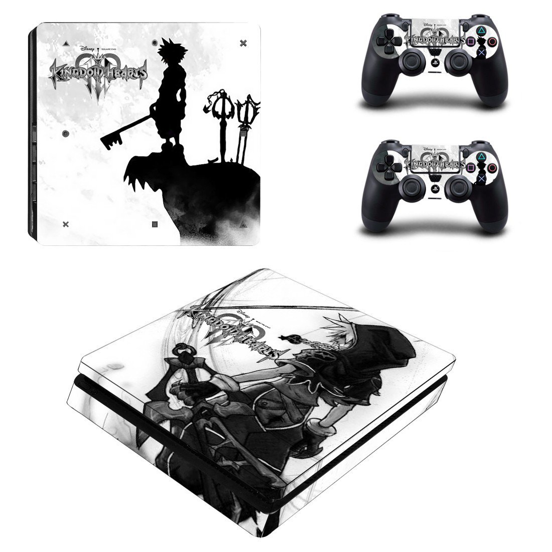 Kingdom Hearts decal skin sticker for PS4 Slim console and controllers