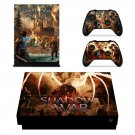 Shadow of War decal skin sticker for Xbox One X console and controllers