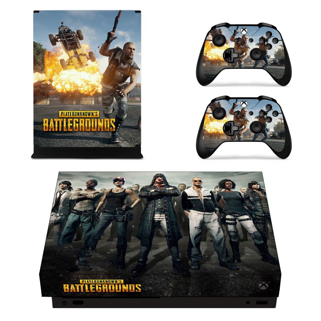 Battlegrounds decal skin sticker for Xbox One X console and controllers