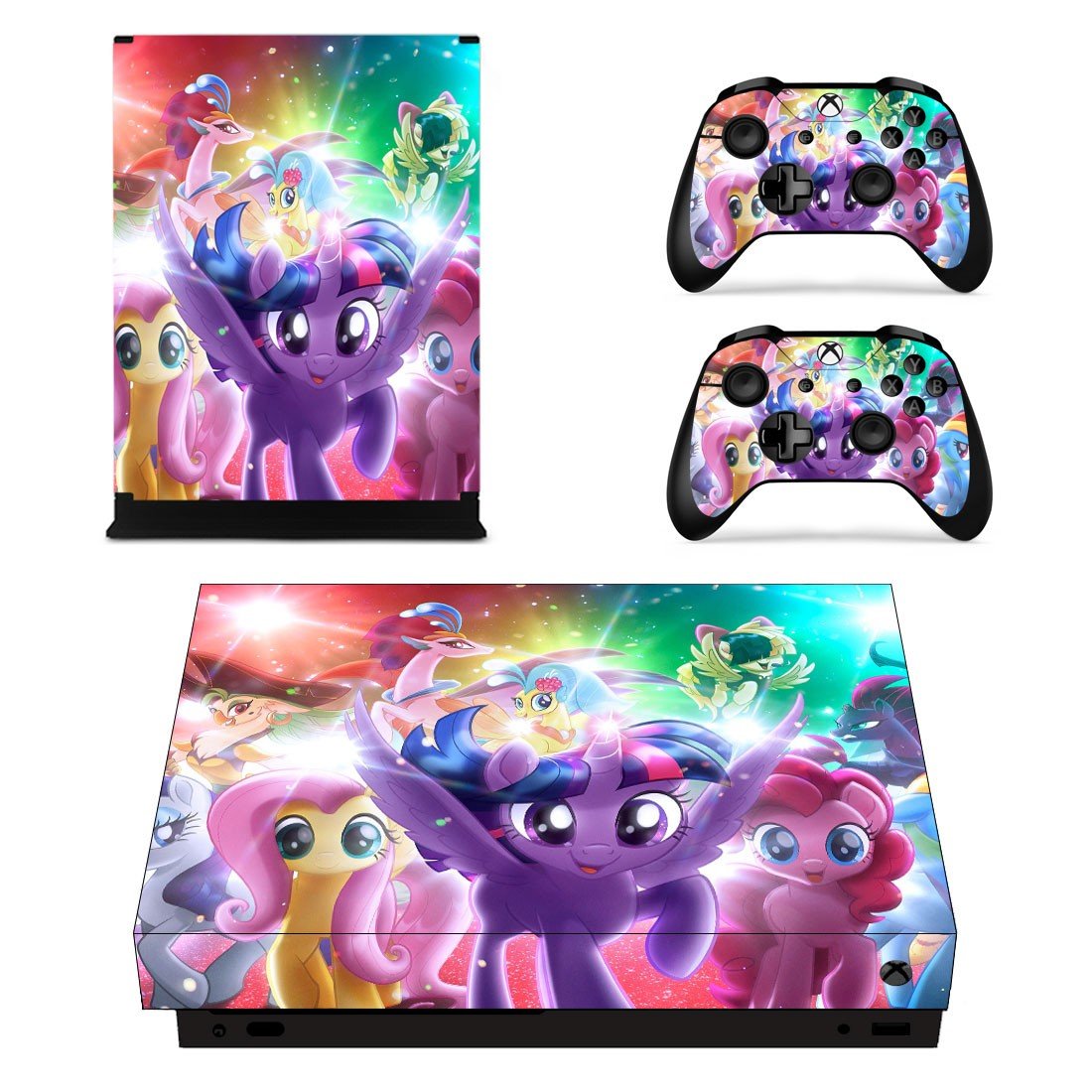 My Little Pony decal skin sticker for Xbox One X console and controllers
