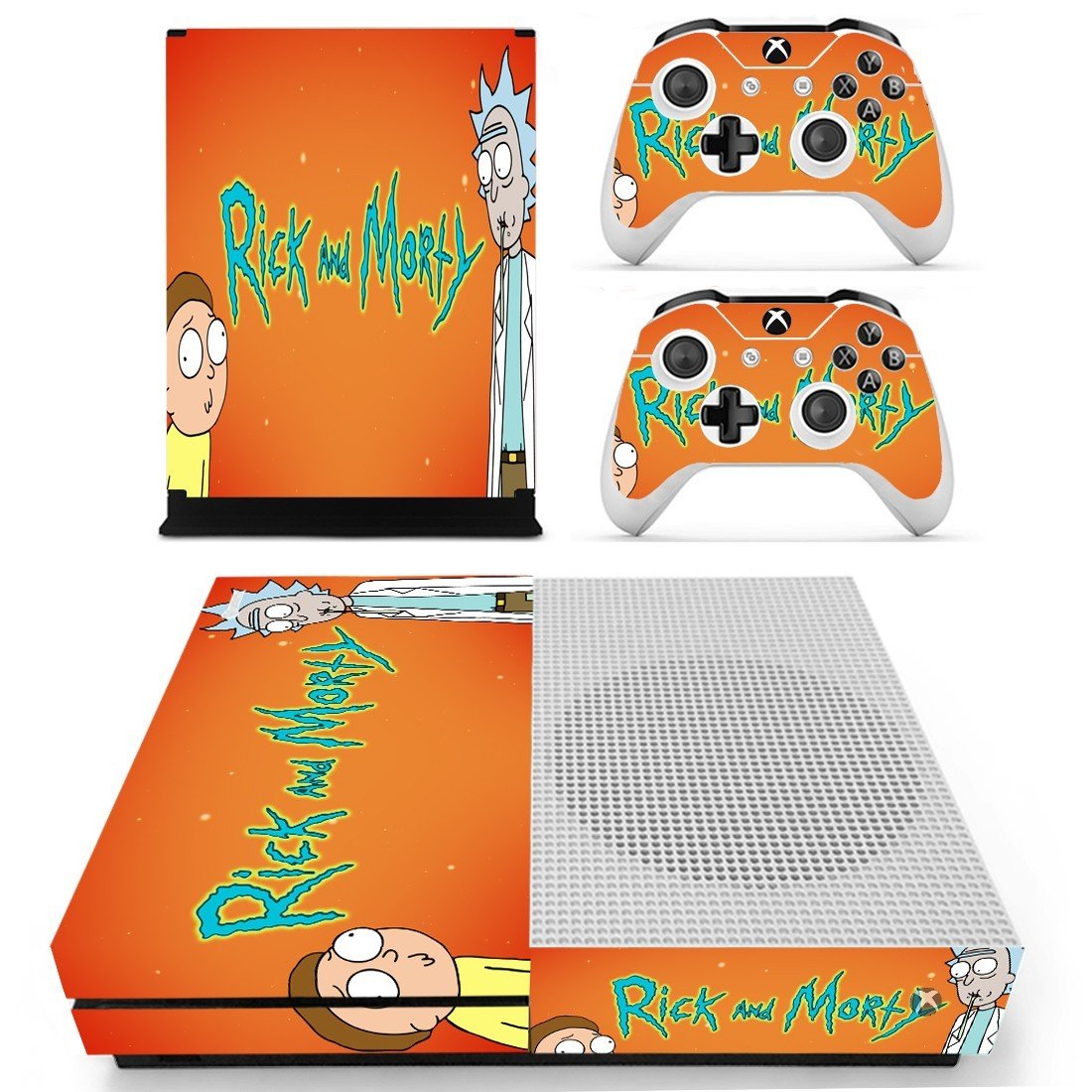 Rick and Morty decal skin sticker for Xbox One S console and controllers